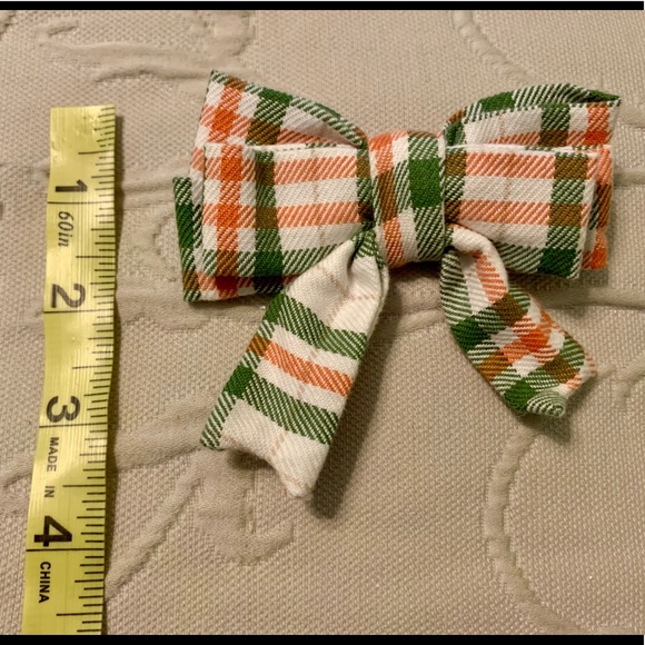 Strasburg Fall plaid cotton hair bow - Picture 3 of 5